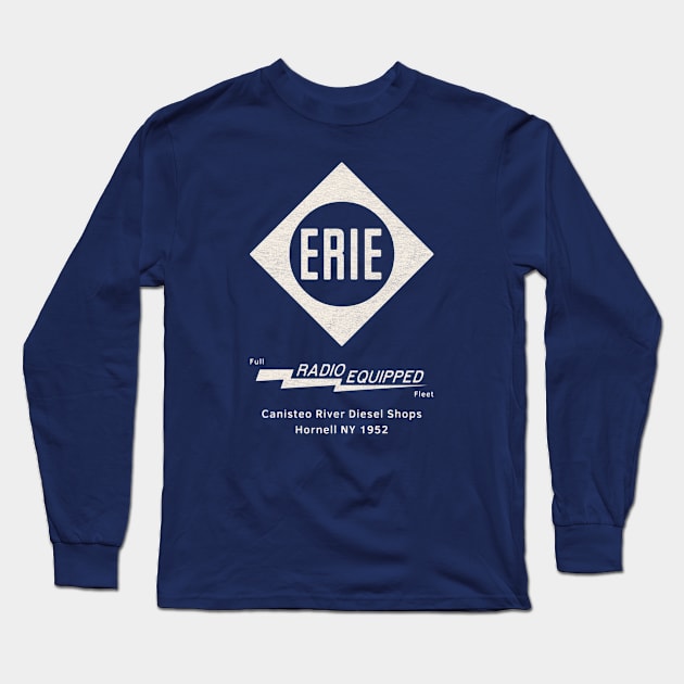 Erie Railroad Canisteo River Diesel Shops Long Sleeve T-Shirt by Turboglyde